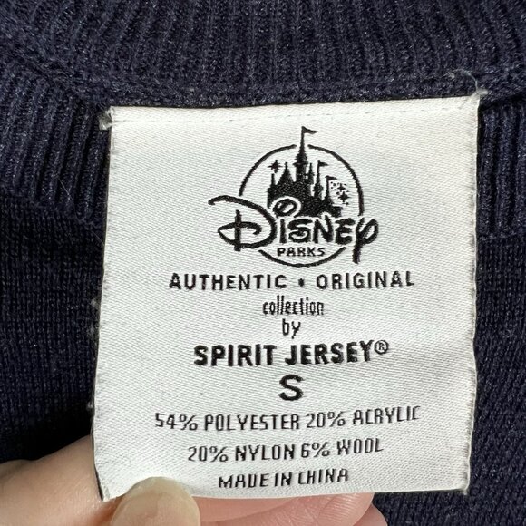 Disney Parks Spirit Jersey Adult Small Crewneck Sweater Walt Disney World Navy - Picture 6 of 9